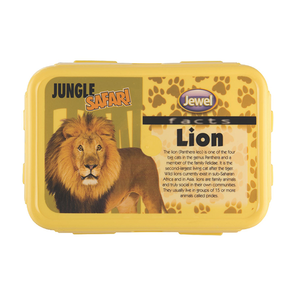 Jewel Super Lock Jungle Safari Brown Lunch Box