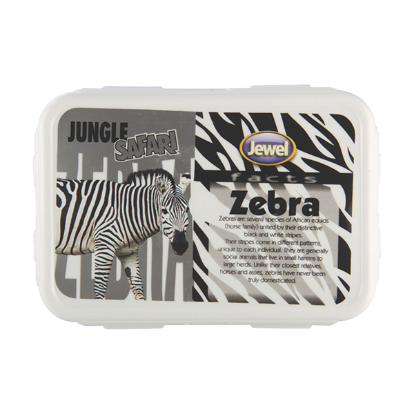 Jewel Super Lock Jungle Safari White Lunch Box