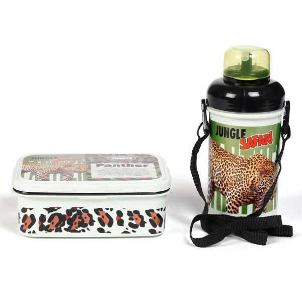 Jungle Safari Lunch Box and Water Bottle Set - Panther